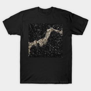 Brownish black marble textured T-Shirt
